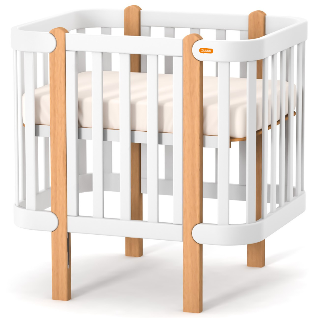 Sada pro přeměnu postýlky Zukko Gekko Kids na mini postýlku o rozměrech 80×60 cm. Bíla